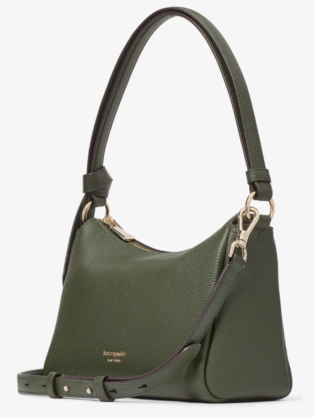 Kate Spade knott Medium Leather Shoulder Bag Crossbody (Green Bonsai Tree)